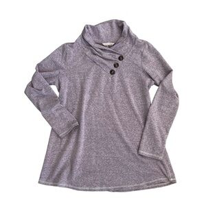Women's Heather Lilac Cowl Neck Sweater